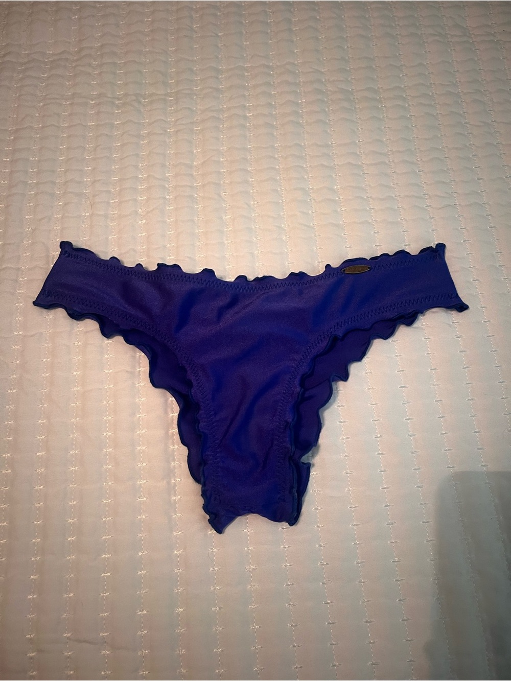 Luli Fama Women’s Royal Blue Ruffle Bikini Bottoms - Brazilian style bottom